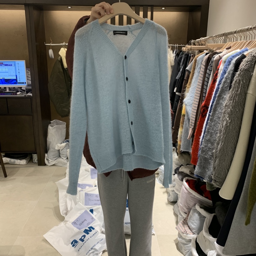 RAWROW東大門㊣代購女裝新品推薦熱賣時尚休閑針織衫馬海毛RAWROW針織衫圖色2