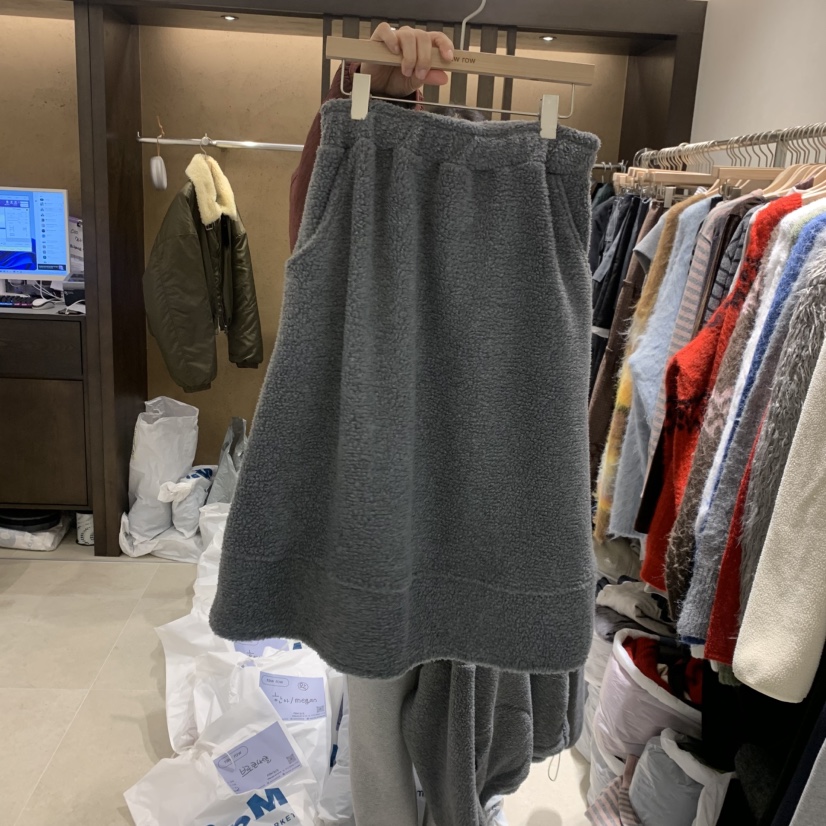 RAWROW東大門㊣代購女裝新款人氣25秋冬半身裙中短裙連帽衫RAWROW半身裙/中短裙圖色1