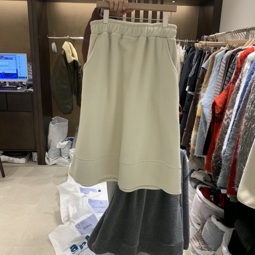 RAWROW東大門㊣代購女裝新款人氣25秋冬半身裙中短裙連帽衫RAWROW半身裙/中短裙圖色2