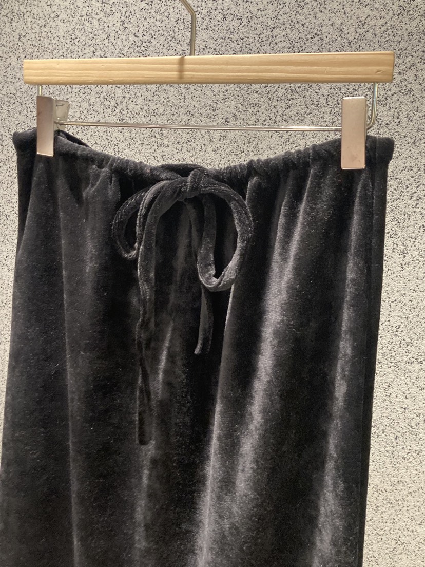 ADDICTED東大門㊣實拍女裝新品休閑推薦熱賣職業長裙天鵝絨ADDICTED長裙