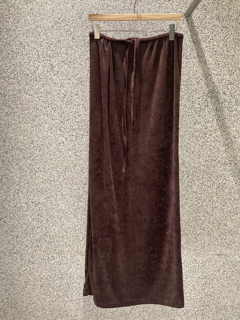 ADDICTED東大門㊣實拍女裝新品休閑推薦熱賣職業長裙天鵝絨ADDICTED長裙圖色3