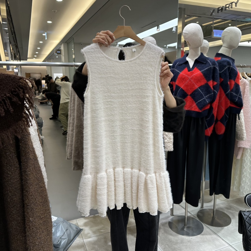 XPARTY韓國代購㊣女裝新款熱賣時尚推薦職業人氣連衣裙安哥拉XPARTY連衣裙圖色1