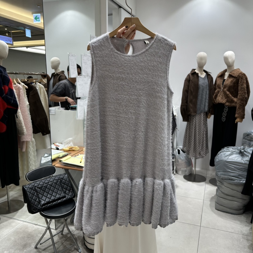 XPARTY韓國代購㊣女裝新款熱賣時尚推薦職業人氣連衣裙安哥拉XPARTY連衣裙圖色2