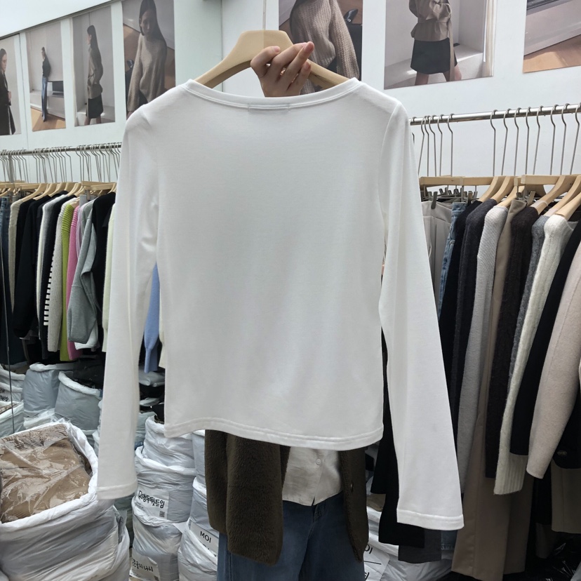 MOI-A東大門㊣直郵女士新款人氣熱賣推薦休閑職業時尚長袖T恤MOI-A長袖T恤