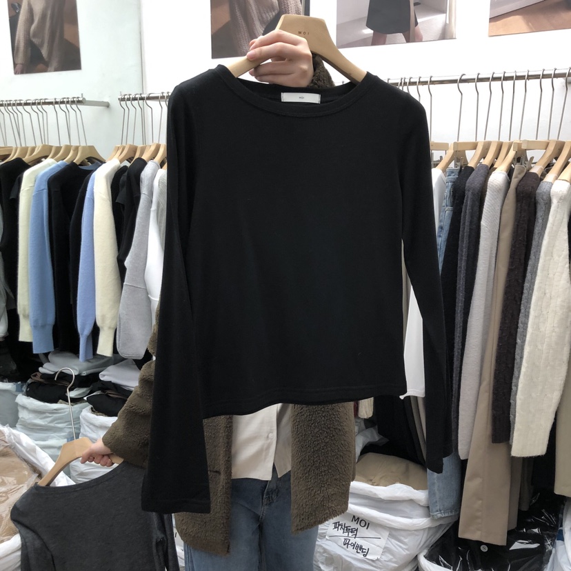 MOI-A東大門㊣直郵女士新款人氣熱賣推薦休閑職業時尚長袖T恤MOI-A長袖T恤圖色3