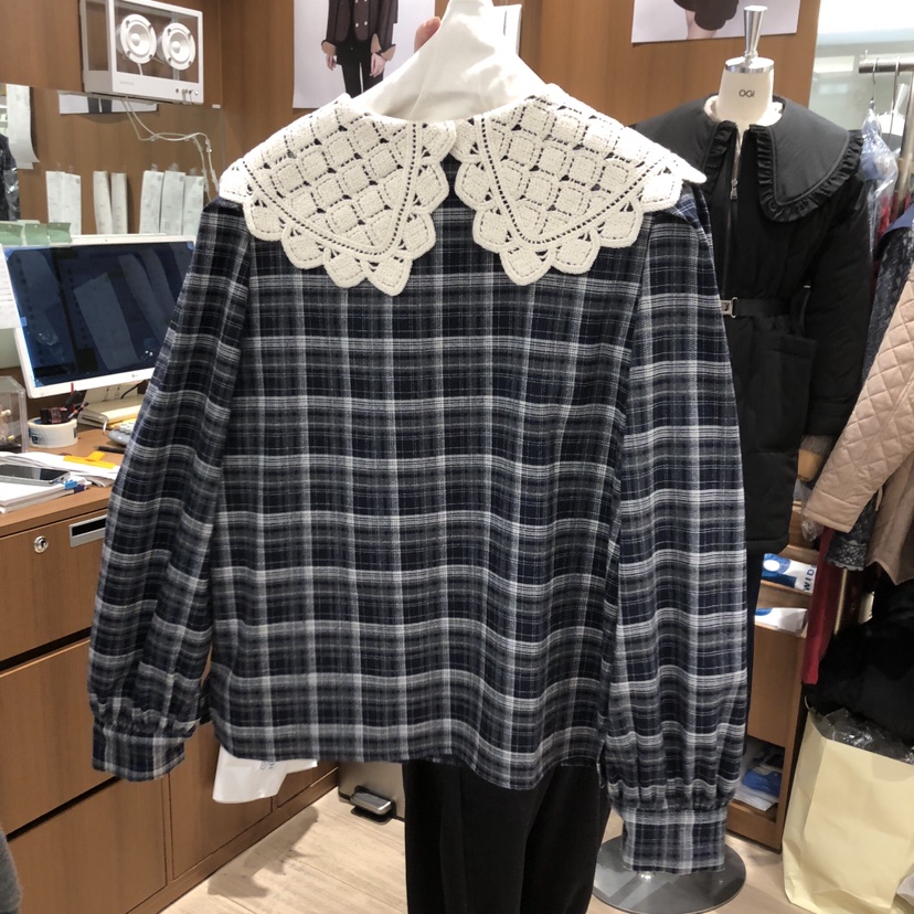 OGI東大門㊣直郵女士新款時尚推薦25秋冬人氣休閑襯衫蕾絲衫FLat OGI襯衫/蕾絲衫