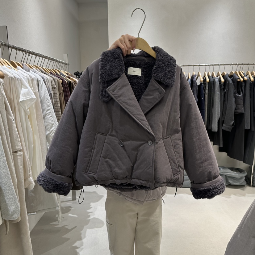 OVU東大門㊣代購女裝新款時尚熱賣25秋冬職業推薦人氣短款棉服OVU短款棉服圖色3