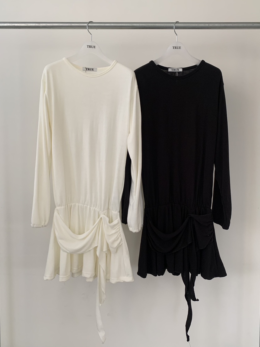 TRUE韓國代購㊣女裝新款人氣休閑25秋冬職業推薦時尚連衣裙TRUE連衣裙