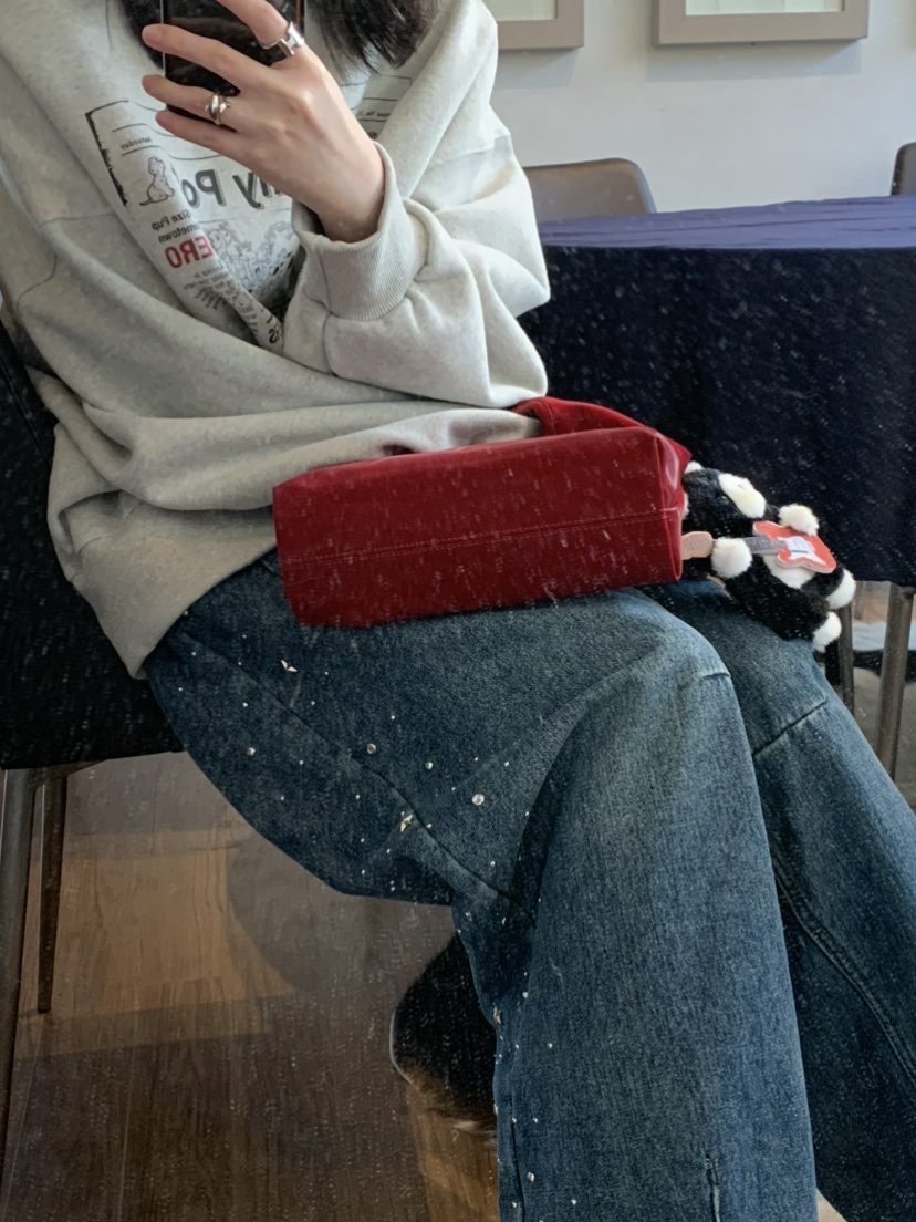 STICK WITH韓國代購㊣女士新款時尚人氣推薦熱賣牛仔褲加絨STICK WITH牛仔褲