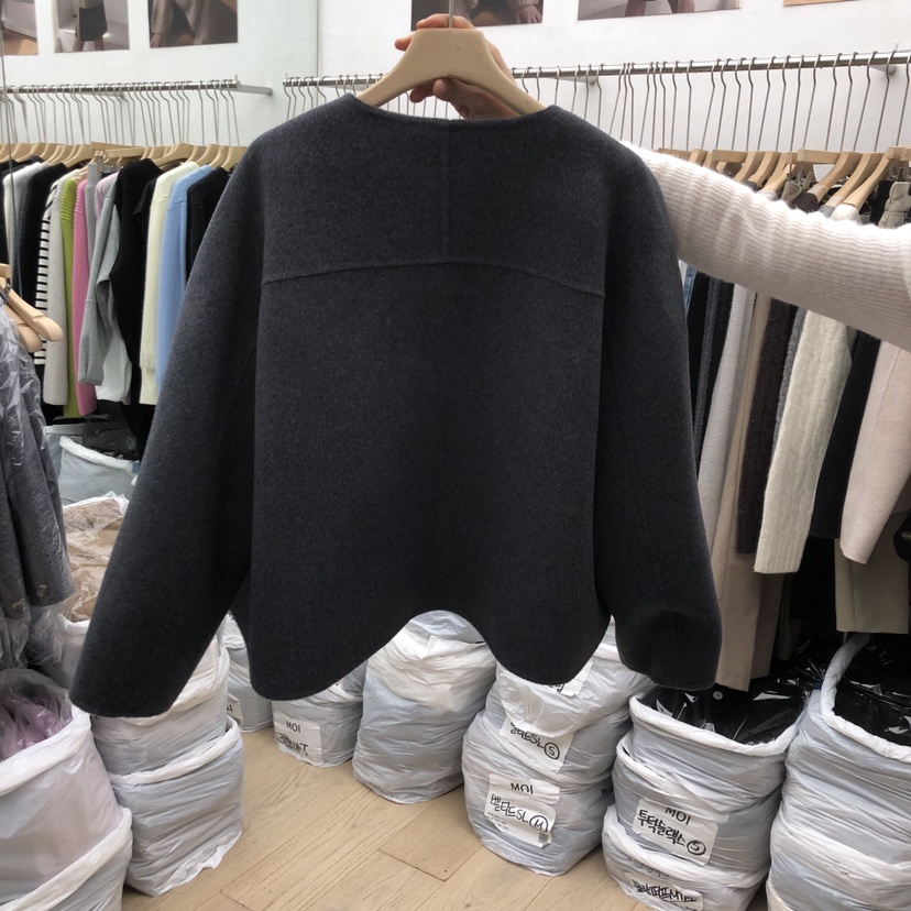 MOI-A東大門㊣直郵女士新品職業熱賣推薦25秋冬人氣短款大衣MOI-A短款大衣