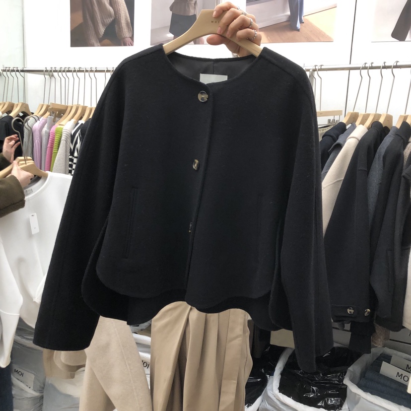 MOI-A東大門㊣直郵女士新品職業熱賣推薦25秋冬人氣短款大衣MOI-A短款大衣圖色2