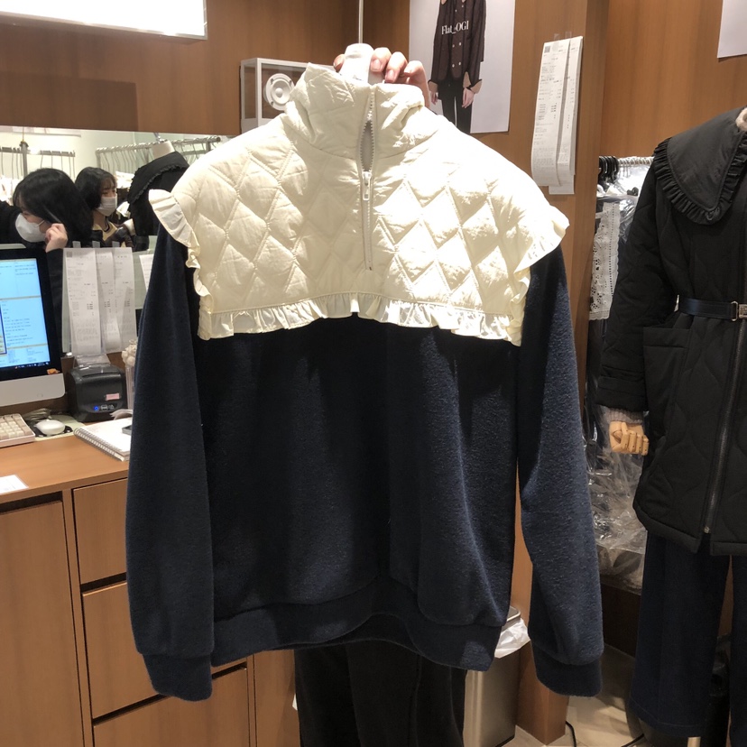 OGI東大門㊣實拍女士新款時尚人氣休閑職業25秋冬衛衣拉鏈絎縫FLat OGI衛衣圖色2