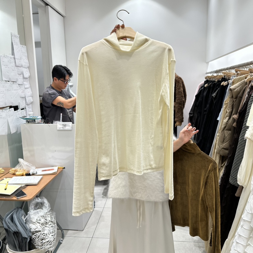 XPARTY東大門㊣直郵女裝新款休閑熱賣推薦時尚長袖T恤天鵝絨XPARTY長袖T恤圖色2