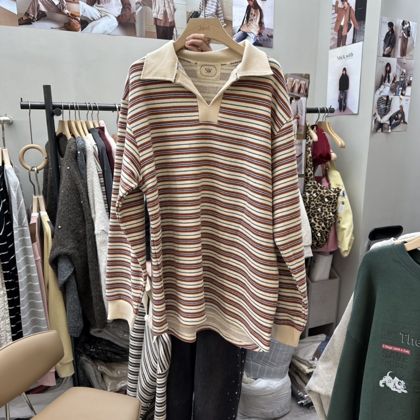 STICK WITH韓國代購㊣女裝新品休閑職業熱賣時尚人氣推薦衛衣STICK WITH衛衣圖色2