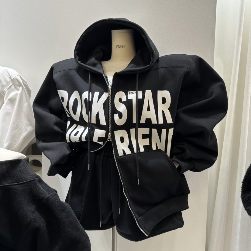 JENNIE東大門㊣代購女士新款時尚推薦休閑25秋冬職業衛衣拉鏈JENNIE/VENEFIT衛衣圖色3