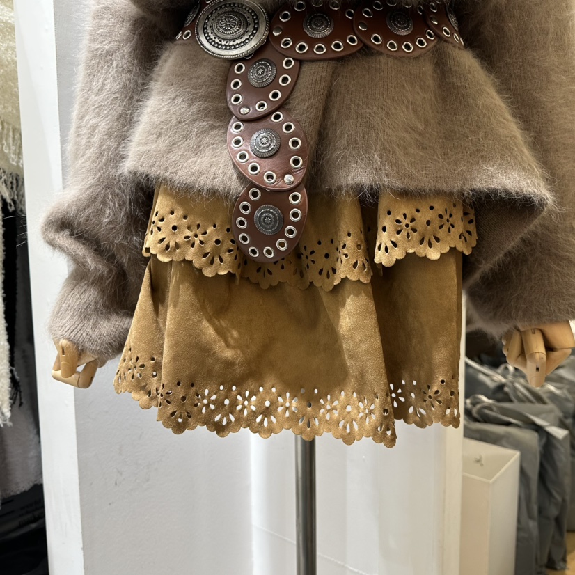 XPARTY東大門㊣實拍女士新款25秋冬休閑推薦熱賣職業裙褲麂皮XPARTY裙褲圖色3