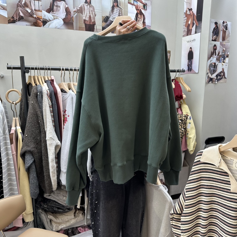 STICK WITH東大門㊣直郵女裝新款職業熱賣25秋冬休閑衛衣加絨STICK WITH衛衣