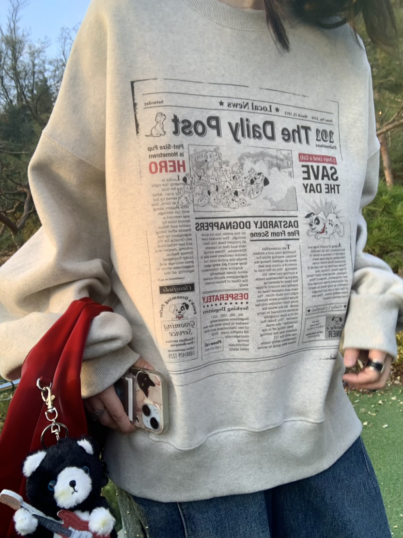 STICK WITH東大門㊣直郵女裝新款職業熱賣25秋冬休閑衛衣加絨STICK WITH衛衣