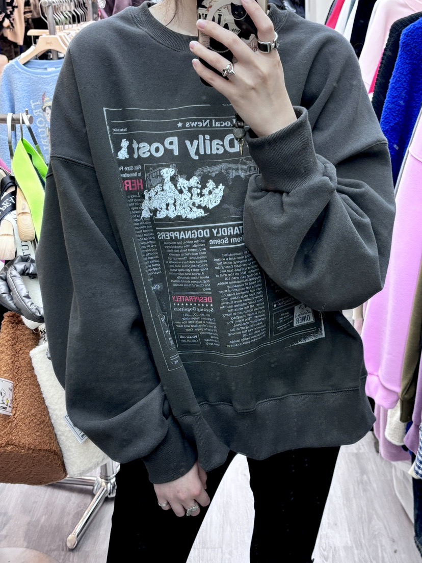 STICK WITH東大門㊣直郵女裝新款職業熱賣25秋冬休閑衛衣加絨STICK WITH衛衣圖色3