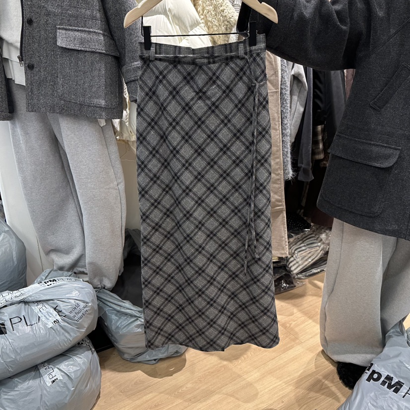 ORE-P東大門㊣直郵女裝新款人氣休閑熱賣職業25秋冬時尚長裙ORE長裙圖色2灰色