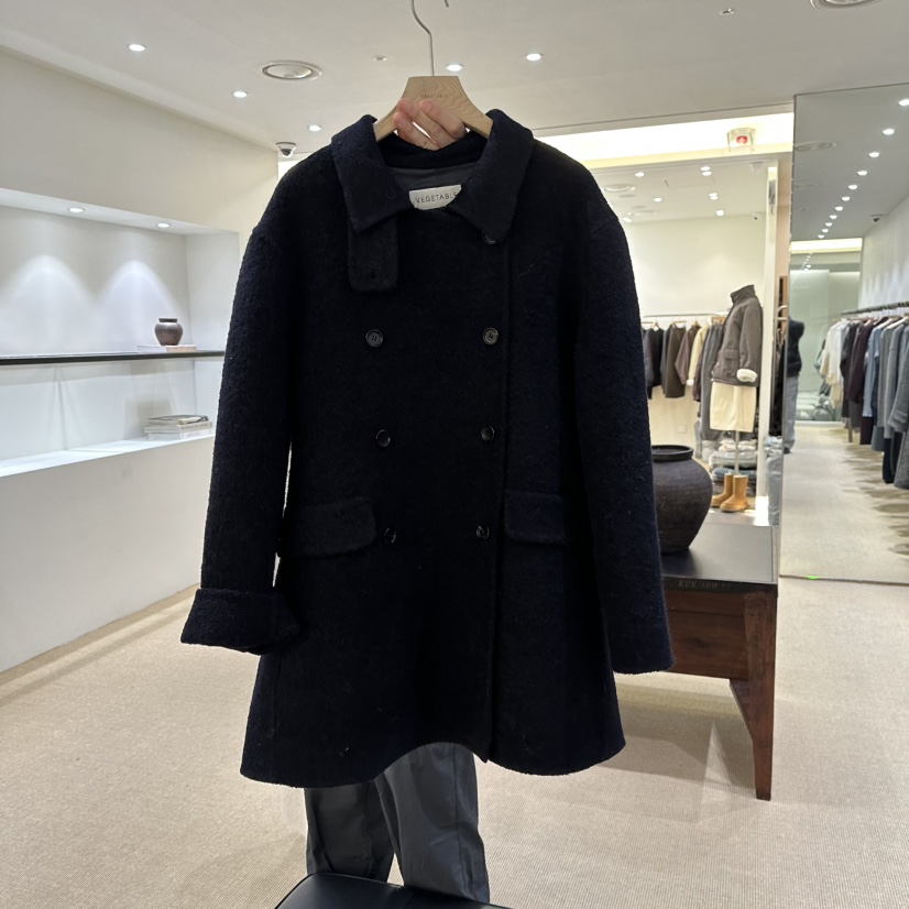 VEGETABLE東大門㊣直郵女裝新品25秋冬推薦時尚休閑中長款大衣VEGETABLE中長款大衣圖色2實際價格148000