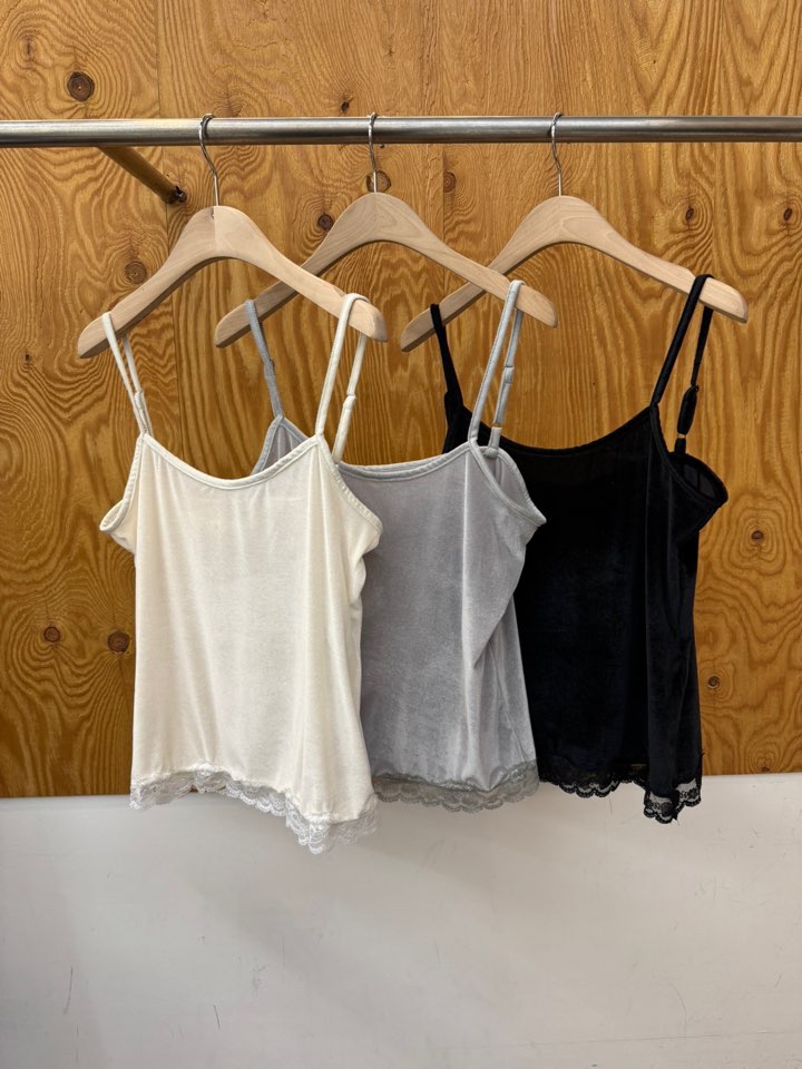 PROJECTVIEW東大門㊣實拍女士新品人氣推薦吊帶背心天鵝絨蕾絲PROJECTVIEW吊帶/背心