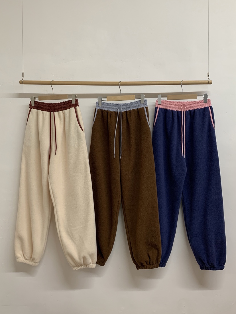 MORE THAN-P東大門㊣代購女裝新款熱賣人氣25秋冬休閑褲抓絨MORE THAN休閑褲