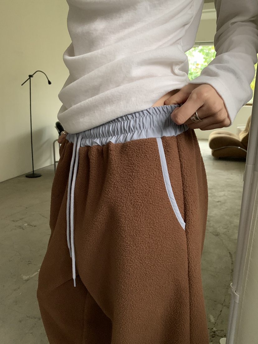 MORE THAN-P東大門㊣代購女裝新款熱賣人氣25秋冬休閑褲抓絨MORE THAN休閑褲