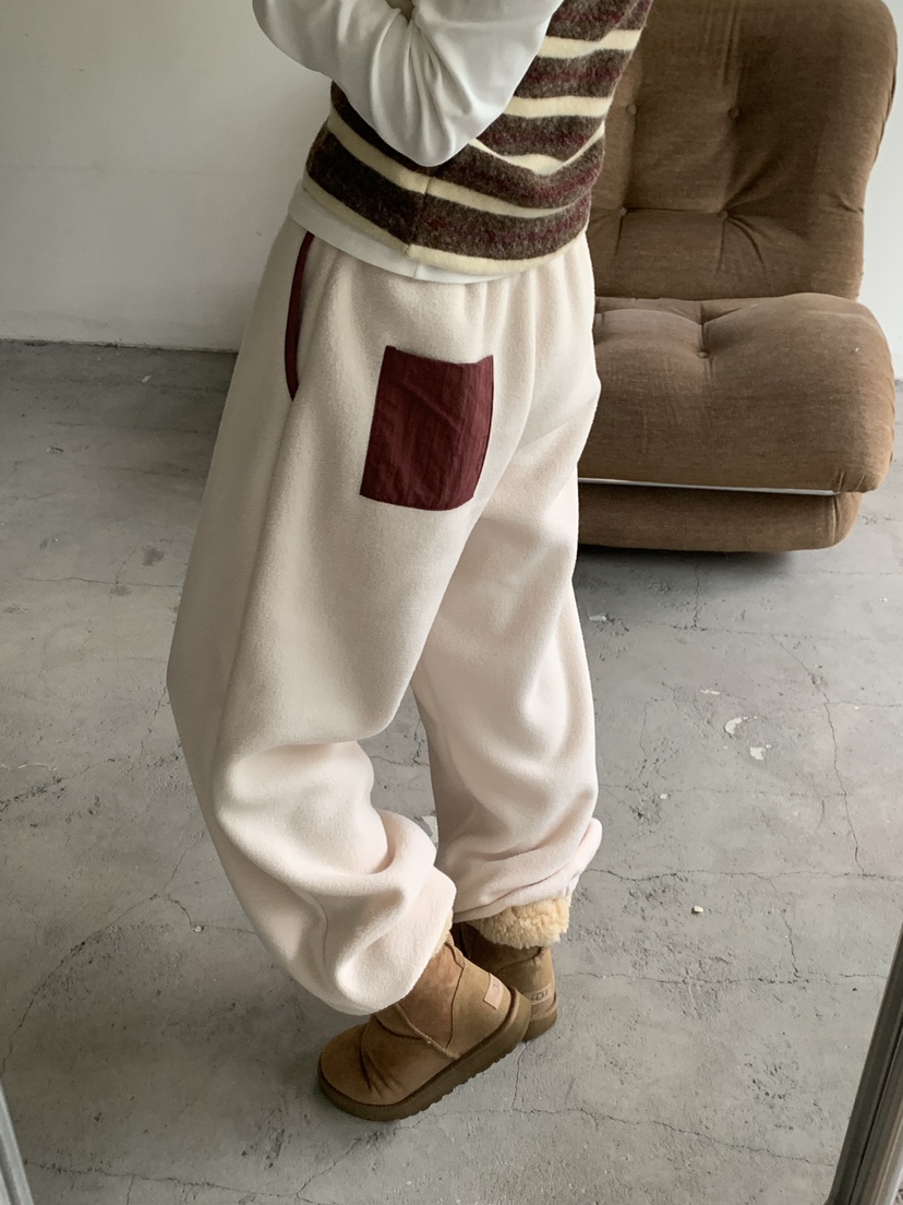 MORE THAN-P東大門㊣代購女裝新款熱賣人氣25秋冬休閑褲抓絨MORE THAN休閑褲