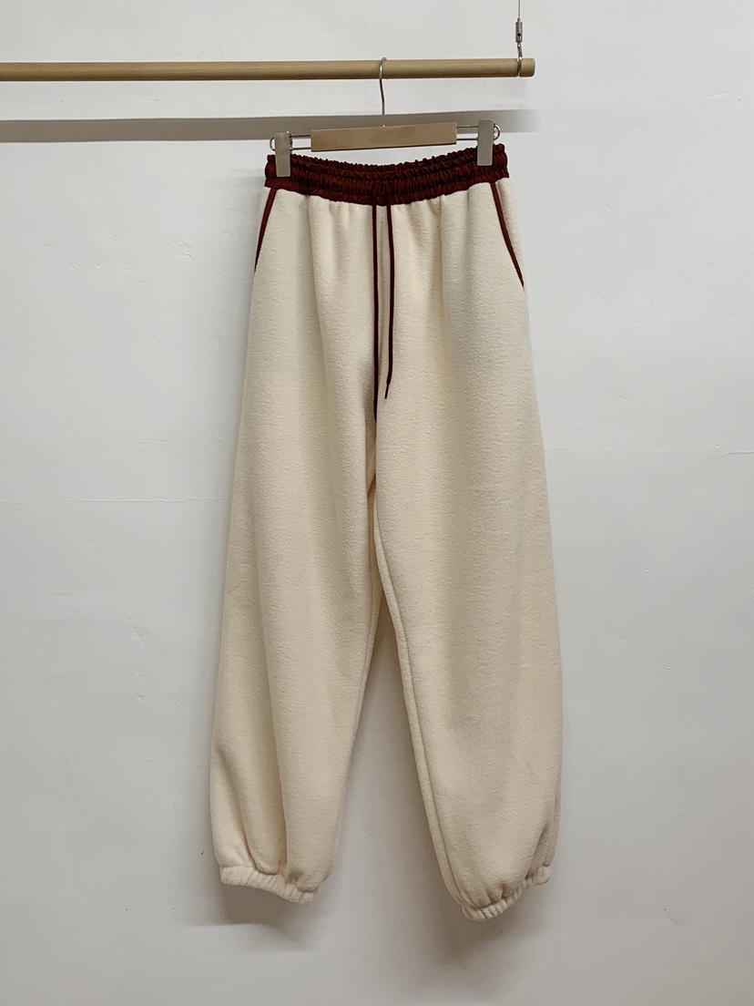 MORE THAN-P東大門㊣代購女裝新款熱賣人氣25秋冬休閑褲抓絨MORE THAN休閑褲圖色1