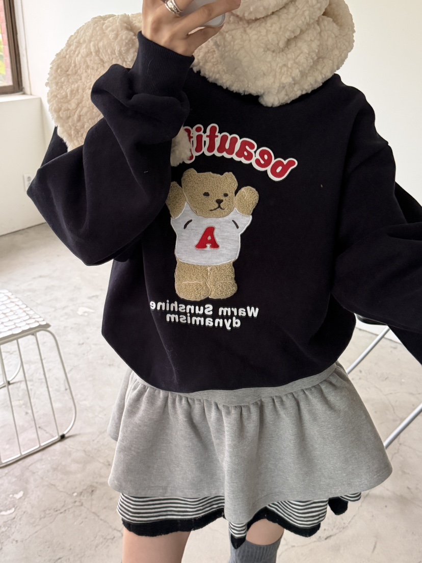 MORE THAN-P韓國直郵㊣女裝新品熱賣休閑推薦25秋冬時尚衛衣MORE THAN衛衣