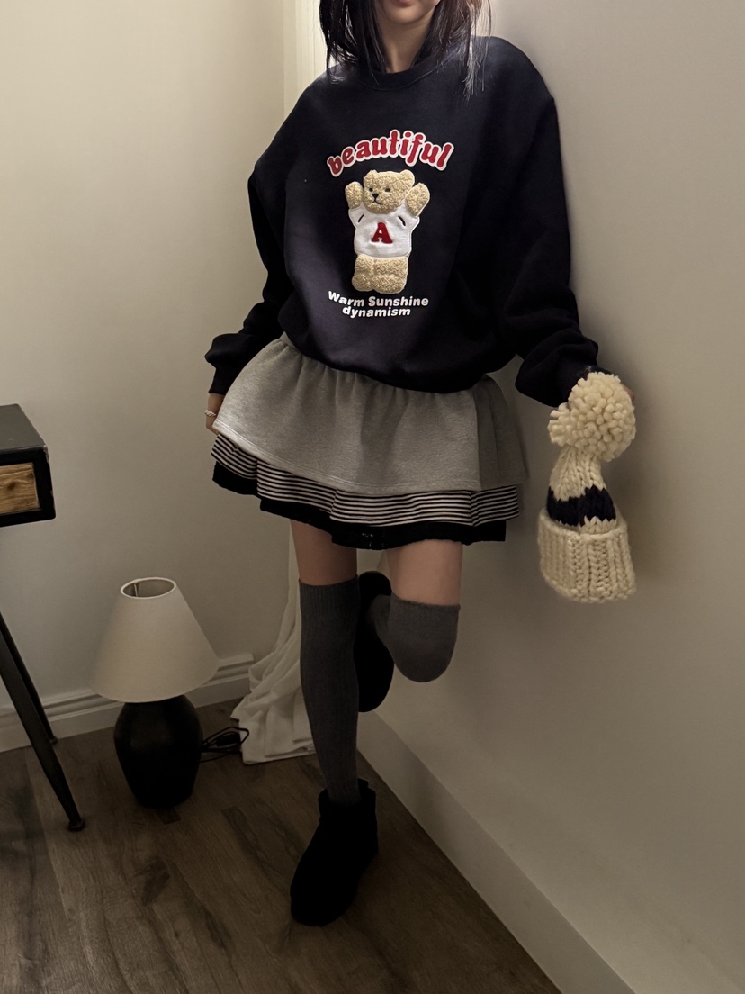 MORE THAN-P韓國直郵㊣女裝新品熱賣休閑推薦25秋冬時尚衛衣MORE THAN衛衣