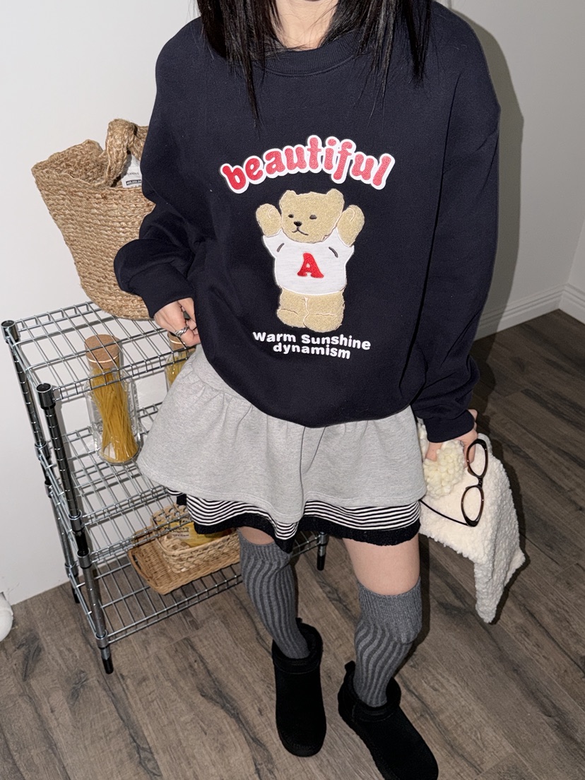 MORE THAN-P韓國直郵㊣女裝新品熱賣休閑推薦25秋冬時尚衛衣MORE THAN衛衣