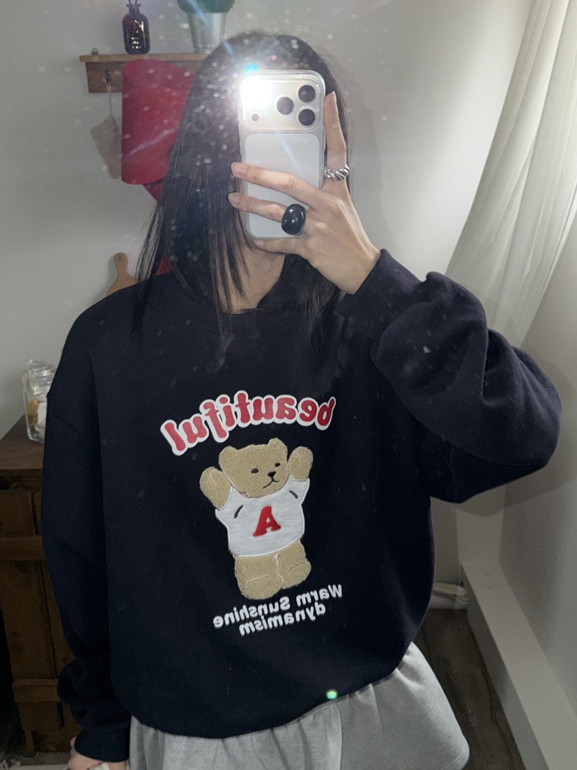 MORE THAN-P韓國直郵㊣女裝新品熱賣休閑推薦25秋冬時尚衛衣MORE THAN衛衣