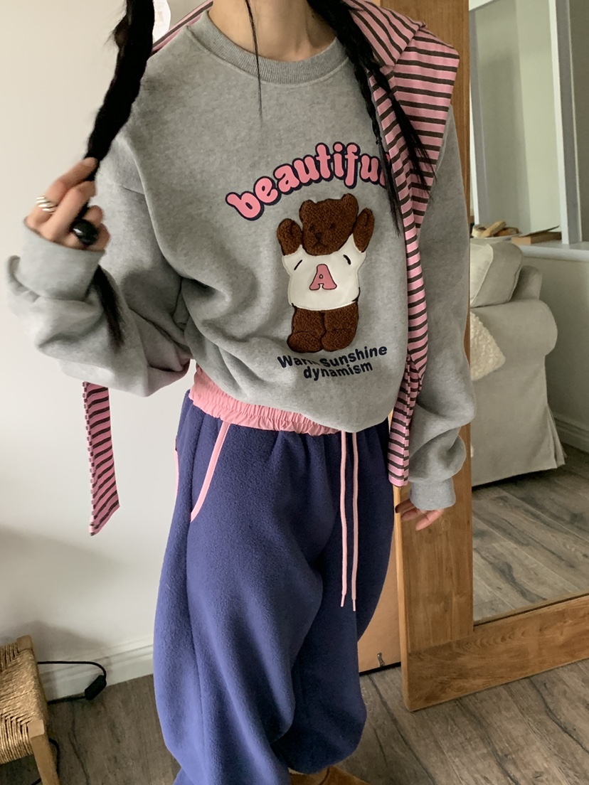 MORE THAN-P韓國直郵㊣女裝新品熱賣休閑推薦25秋冬時尚衛衣MORE THAN衛衣