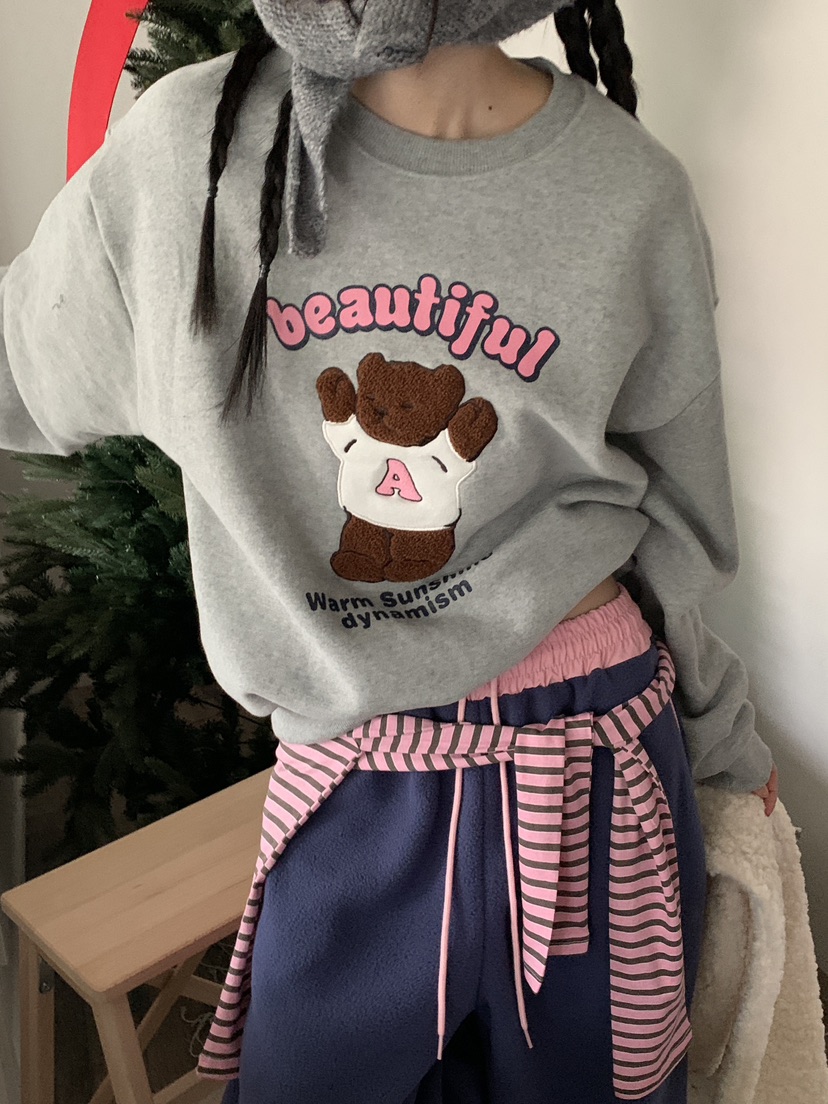 MORE THAN-P韓國直郵㊣女裝新品熱賣休閑推薦25秋冬時尚衛衣MORE THAN衛衣