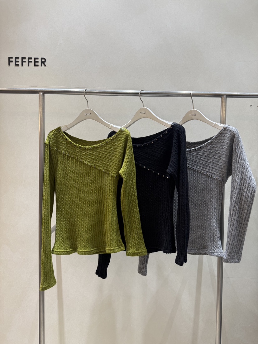 FEFFER東大門㊣直郵女裝新品人氣休閑25秋冬熱賣時尚針織衫FEFFER針織衫