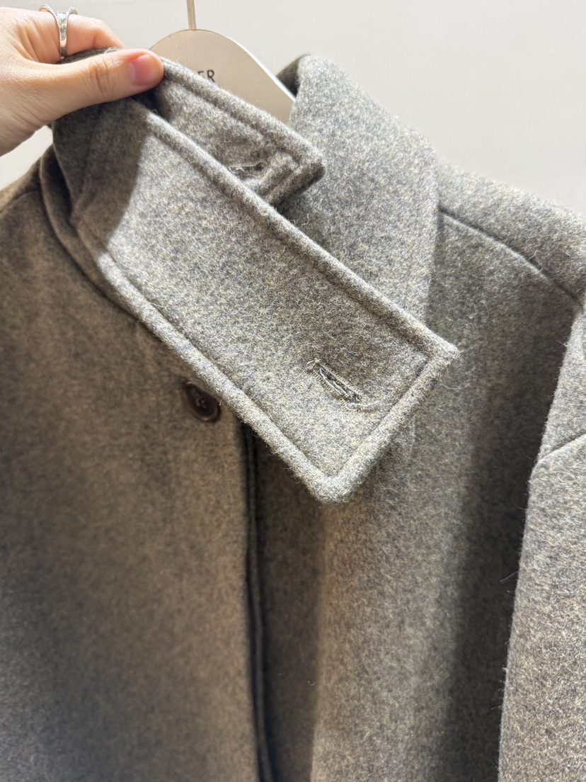 FEFFER東大門㊣實拍女裝新品人氣25秋冬熱賣短款大衣含腰帶FEFFER短款大衣