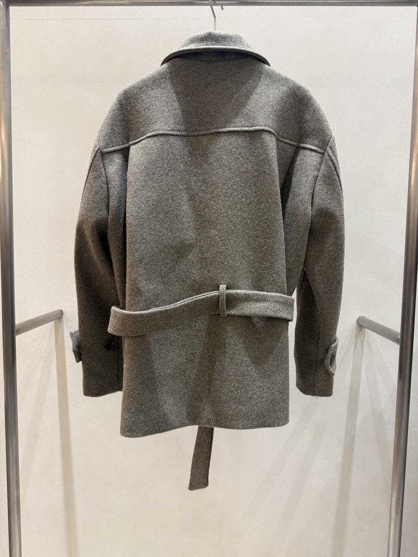 FEFFER東大門㊣實拍女裝新品人氣25秋冬熱賣短款大衣含腰帶FEFFER短款大衣