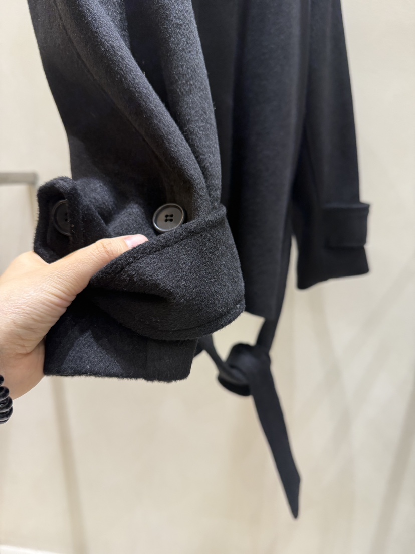 FEFFER東大門㊣實拍女裝新品人氣25秋冬熱賣短款大衣含腰帶FEFFER短款大衣