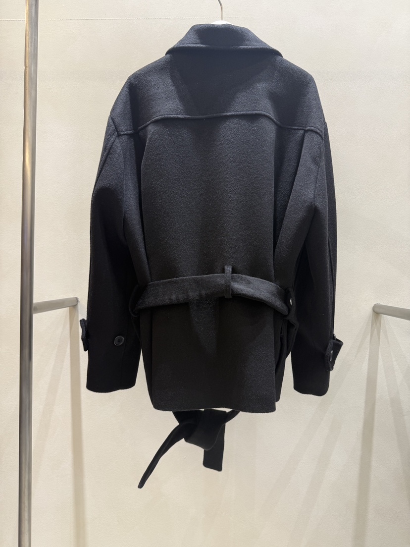 FEFFER東大門㊣實拍女裝新品人氣25秋冬熱賣短款大衣含腰帶FEFFER短款大衣