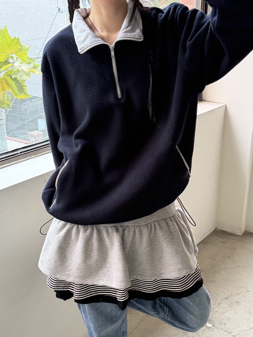 MORE THAN-P東大門㊣代購女裝新品25秋冬職業熱賣衛衣拉鏈MORE THAN衛衣