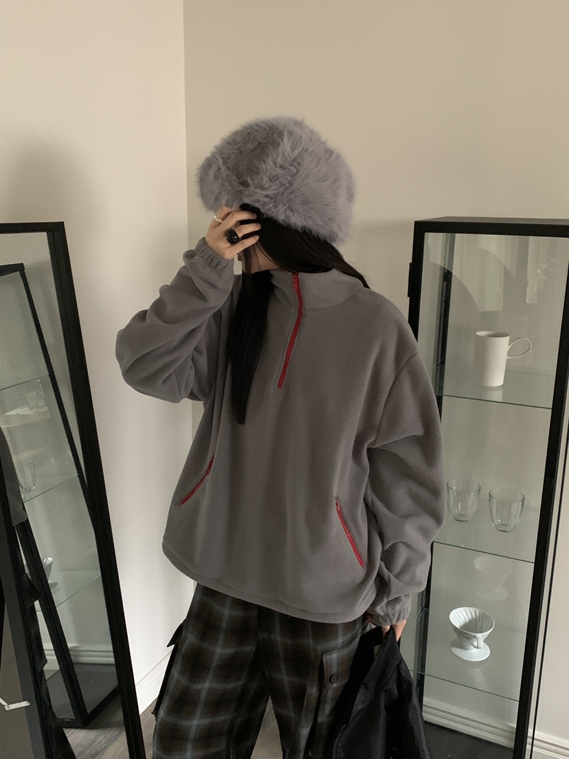 MORE THAN-P東大門㊣代購女裝新品25秋冬職業熱賣衛衣拉鏈MORE THAN衛衣