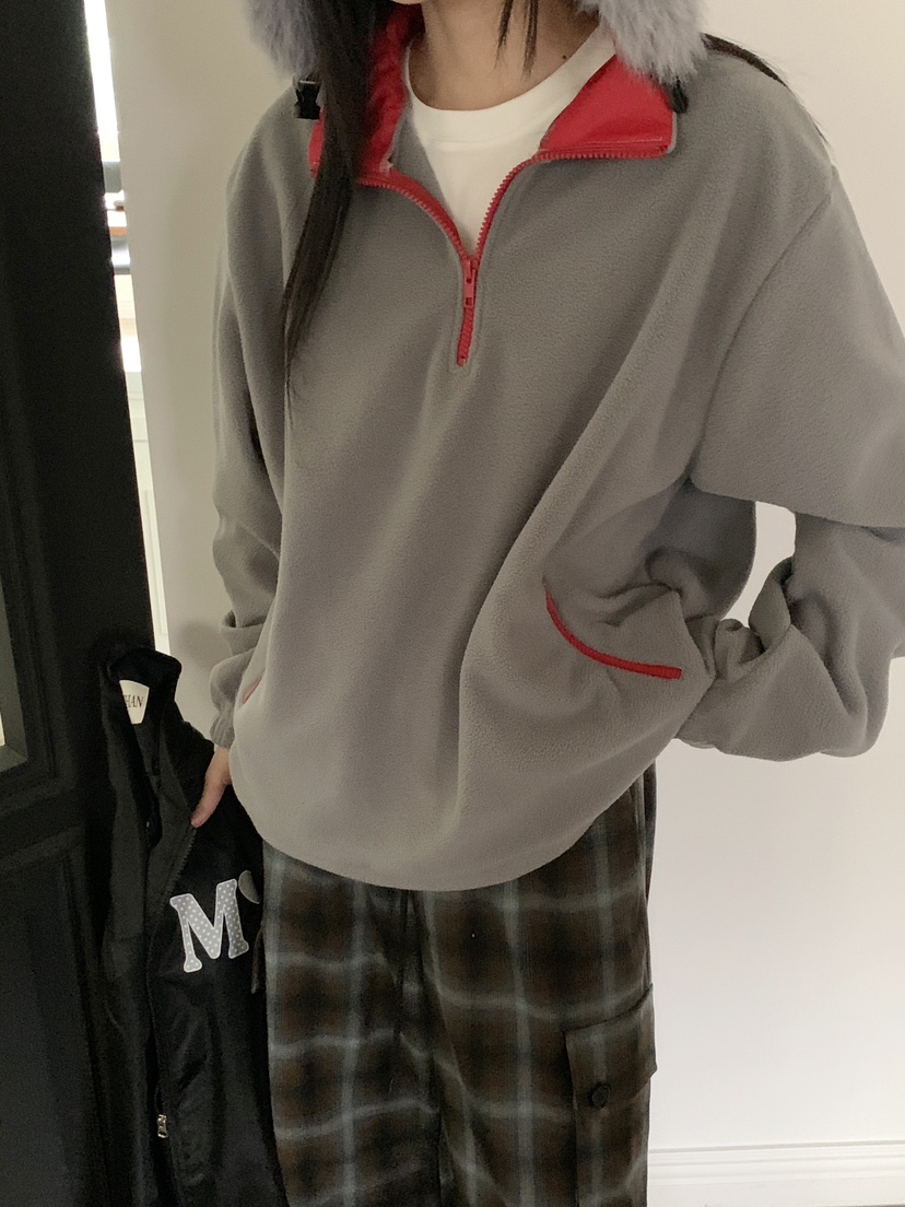 MORE THAN-P東大門㊣代購女裝新品25秋冬職業熱賣衛衣拉鏈MORE THAN衛衣