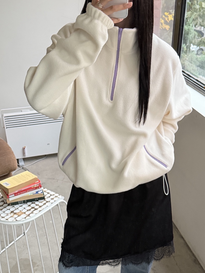 MORE THAN-P東大門㊣代購女裝新品25秋冬職業熱賣衛衣拉鏈MORE THAN衛衣