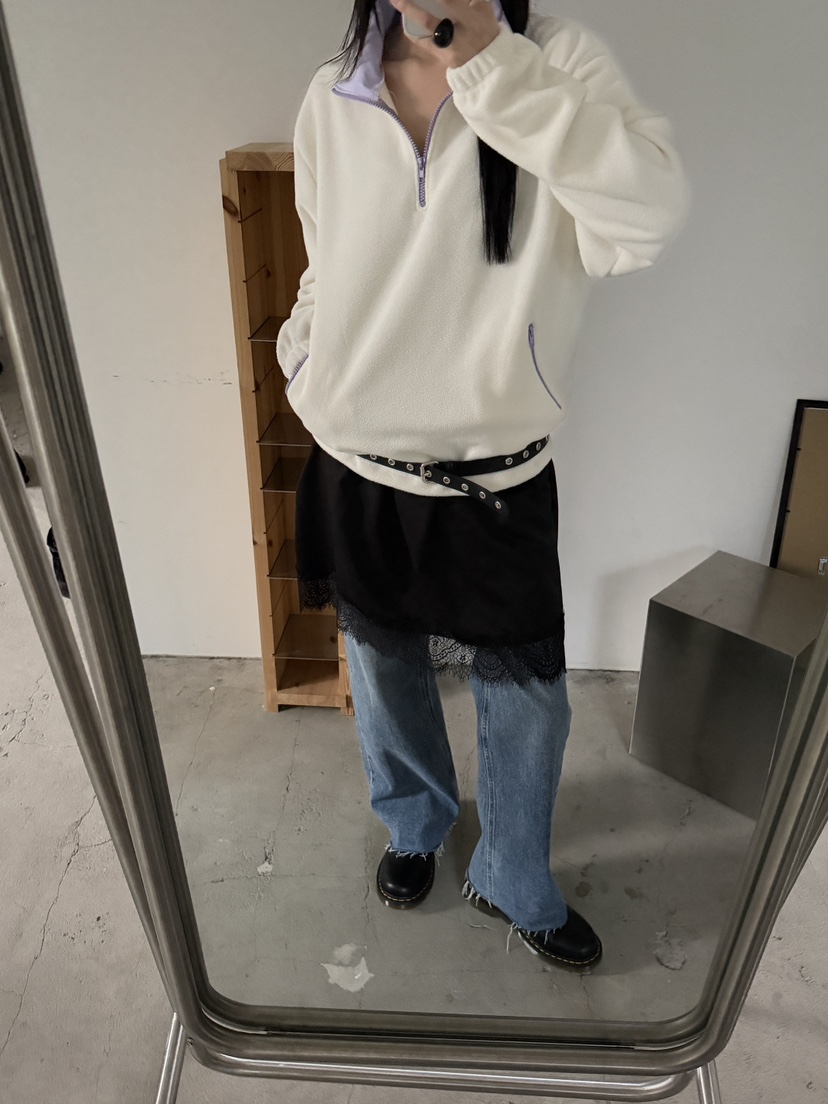 MORE THAN-P東大門㊣代購女裝新品25秋冬職業熱賣衛衣拉鏈MORE THAN衛衣