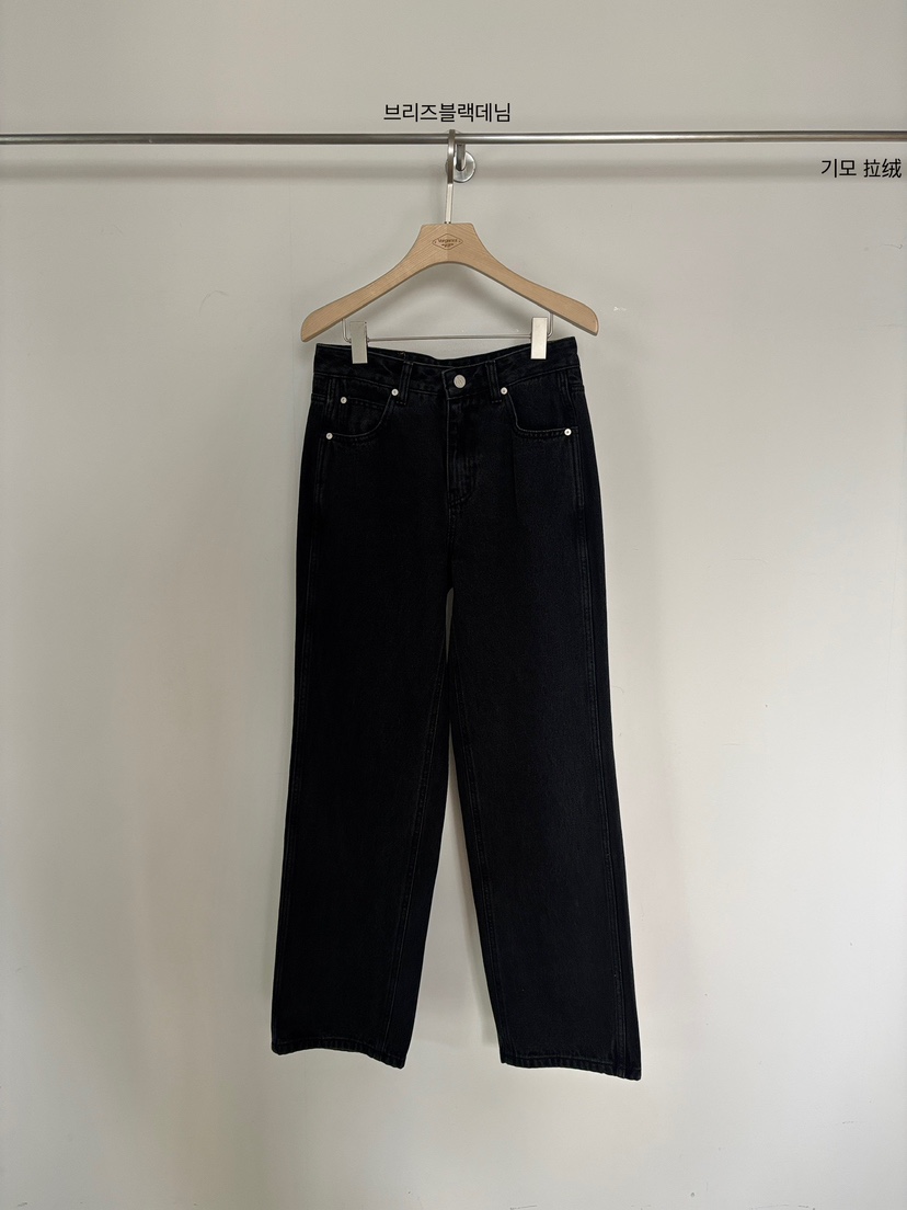 VERGAMOT韓國直郵㊣女士新款休閑職業人氣25秋冬牛仔褲加絨VERGAMOT牛仔褲圖色1