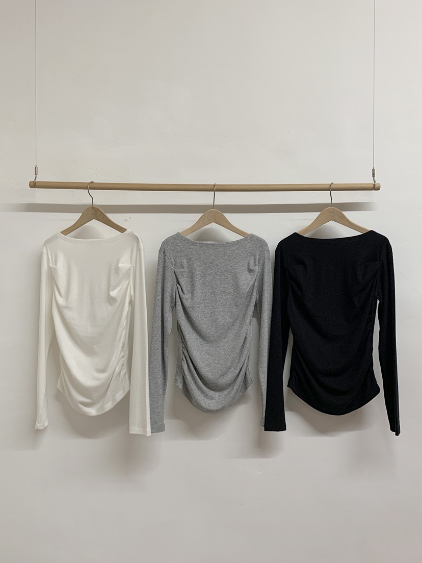 MORE THAN-P韓國代購㊣女裝新品時尚熱賣推薦25秋冬長袖T恤MORE THAN長袖T恤