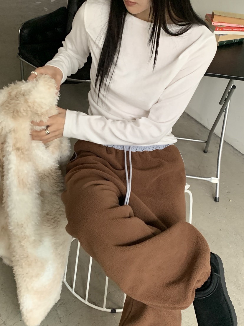 MORE THAN-P韓國代購㊣女裝新品時尚熱賣推薦25秋冬長袖T恤MORE THAN長袖T恤