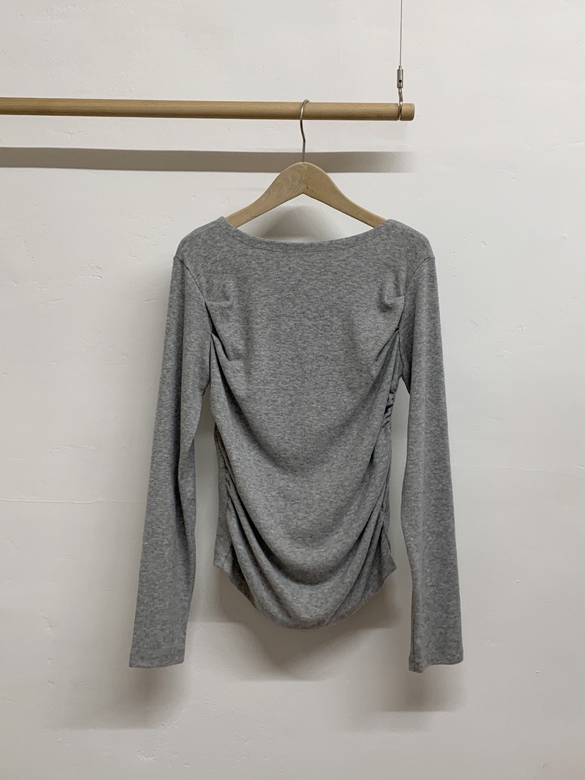 MORE THAN-P韓國代購㊣女裝新品時尚熱賣推薦25秋冬長袖T恤MORE THAN長袖T恤圖色2